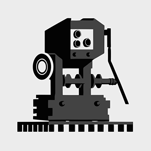 a seige machine icon, basic shapes, simple, vector, clean white background
