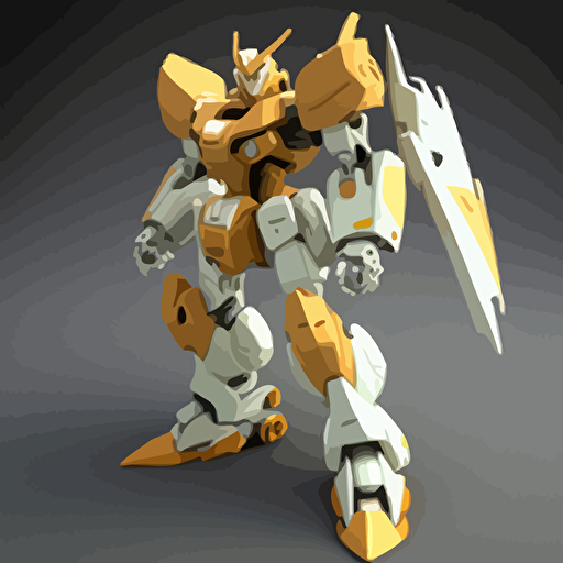 Gundam model, lowplay style, vector, 16k, made by C4D
