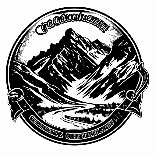 grossglockner logo, vector, black and white