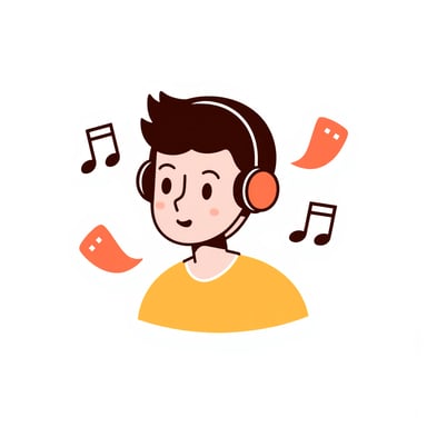 a person listening to music