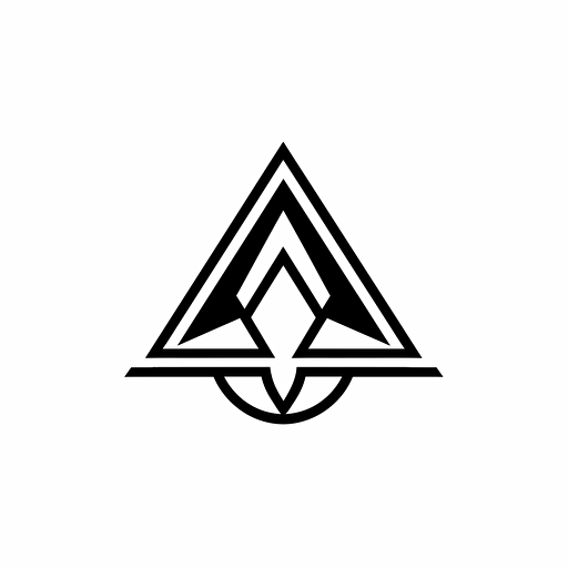 iconic logo of apex predetor minimalist vector image, black logo on white background, captivating look, vector