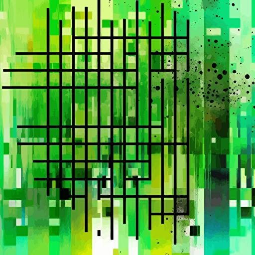 excel spreadsheet abstract, pop art, master piece, collage, modern art design, vector art, minimal style, green colors,