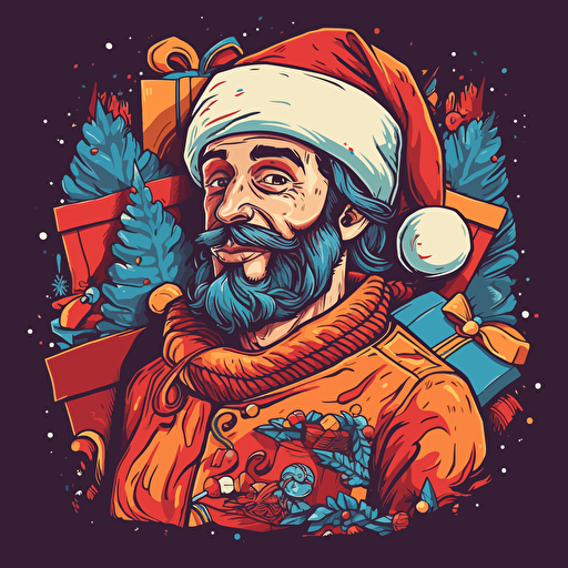 chritsmas vector drawing happy and smooth