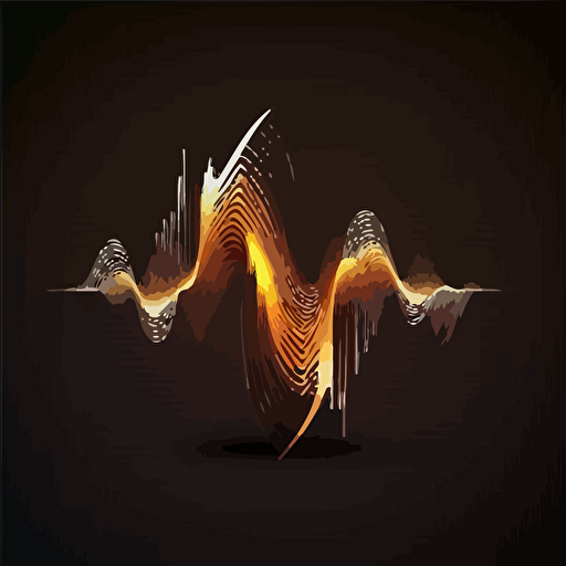 an audio wave form minimalistic two dimensional vector logo