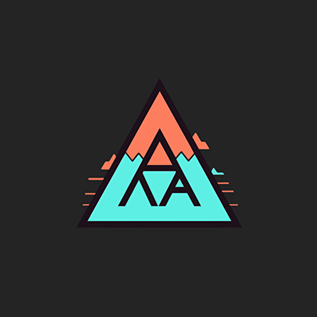 A minimalistic logo with the Letters "AA" in a 2d vector;