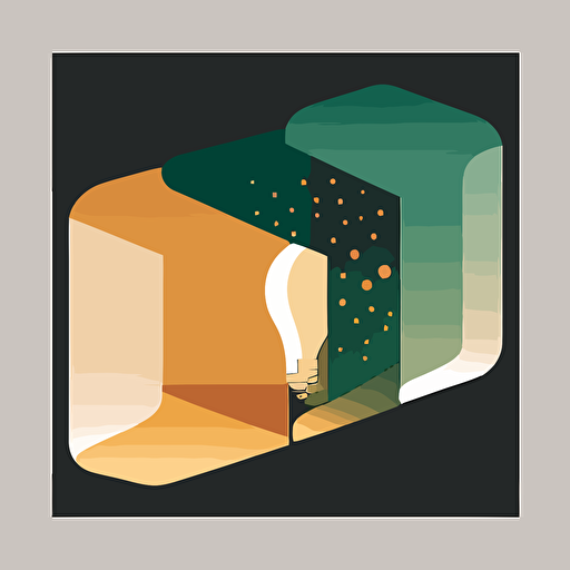 minimalist vector illustration symbolising psychotherapy using only the colors butterscotch, light orange and midnight green aspect ratio 16:9