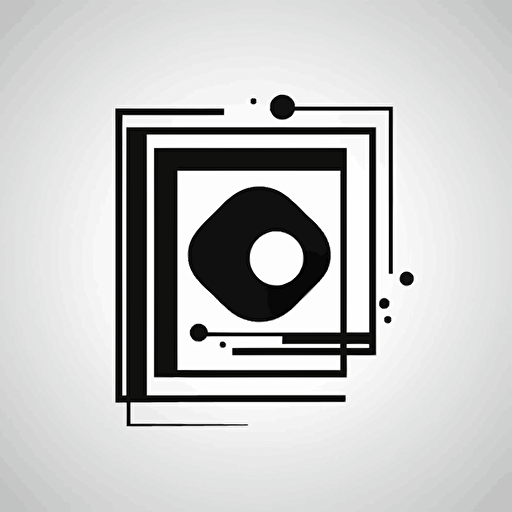 logo minimalisic abstract vector black, white background