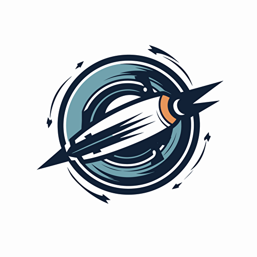 simple symbol design of speed and technology, 1950's, fallout 4, flat 2d, vector, company logo, white background