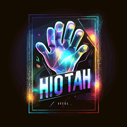 logo hot hand vector sports cards shiny hologram