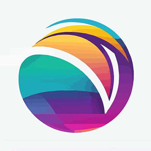 flat vector logo of circle, gradient, plane wrapped around earth, simple minimal, by Ivan Chermayeff