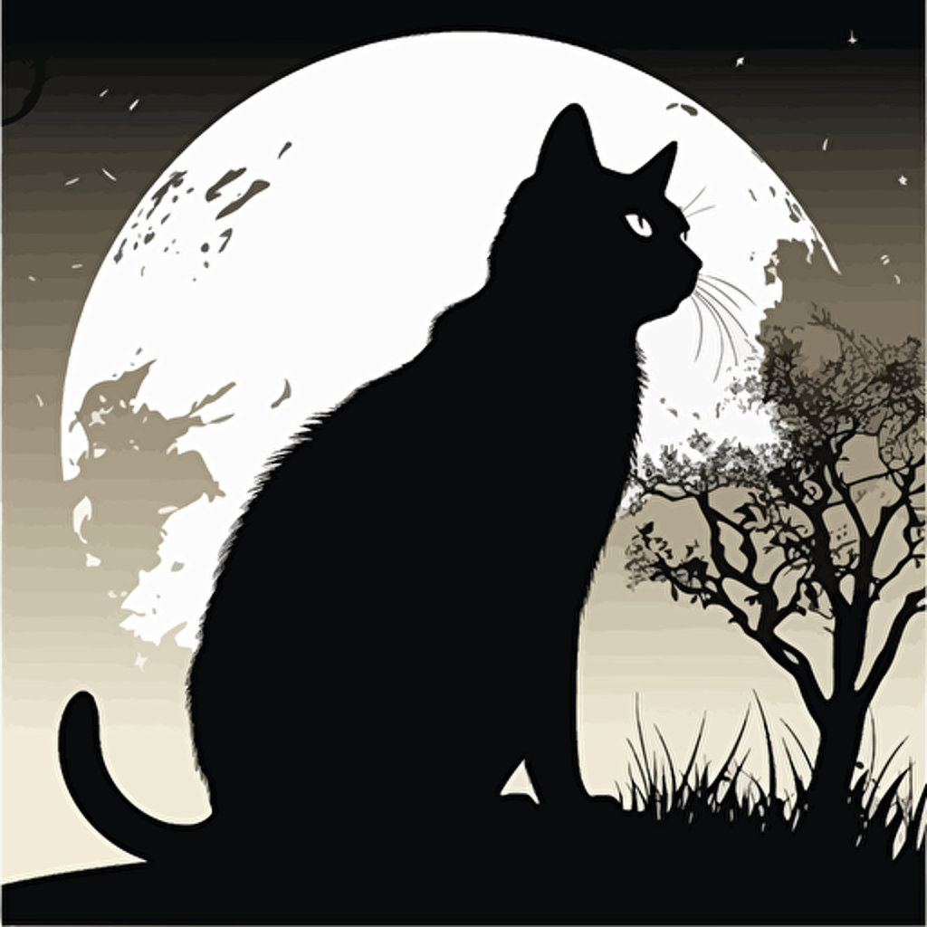 cat silhouette vector