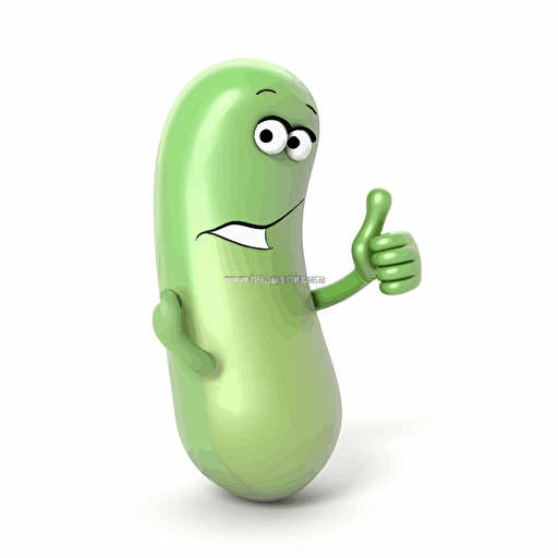 a cartoon pancreas giving the viewer the middle finger, vector art, no background