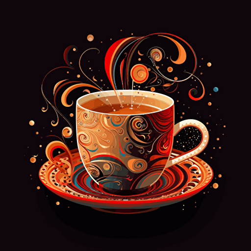 a cup of coffee, vector, 2d,