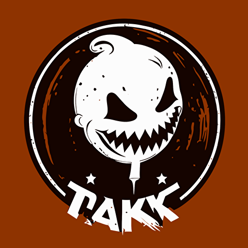 simple white logo vector of trick r treat