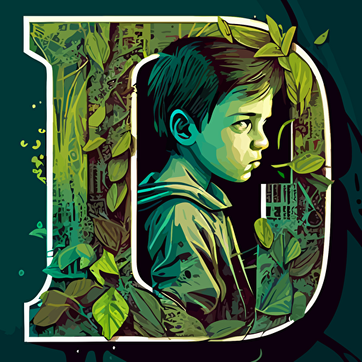 vector with the letter "J" for young people