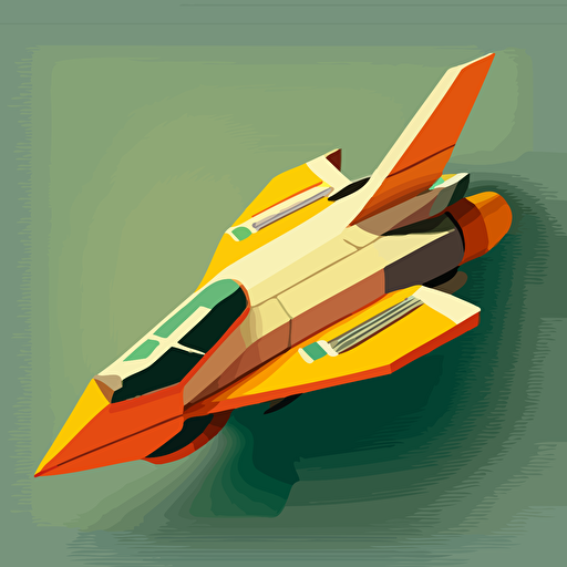 space ship, simple geometry, vector