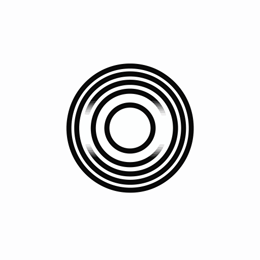 Create a minimalistic logo with a vector image of a circle. No text on a white background.