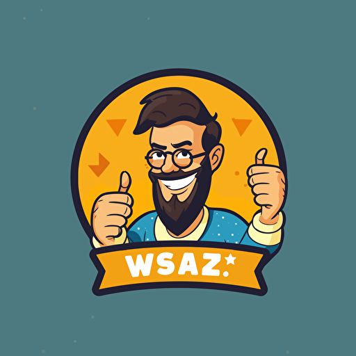 flat vector logo for company called wazzup