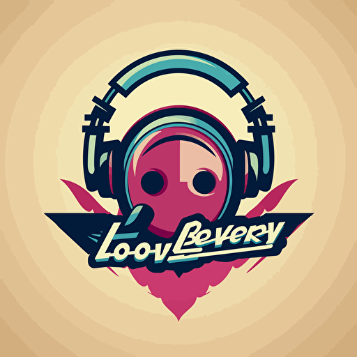 a vectorized logo for DJ Loverboy