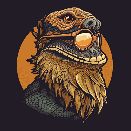 make a logo for a company that sells bearded dragons, vector art