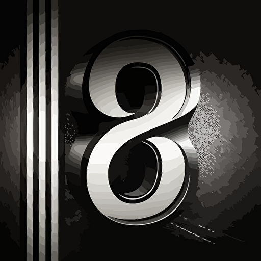 vector logo black and white number '6'