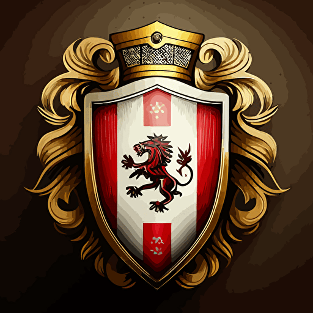 soccer shield of a king, vector art