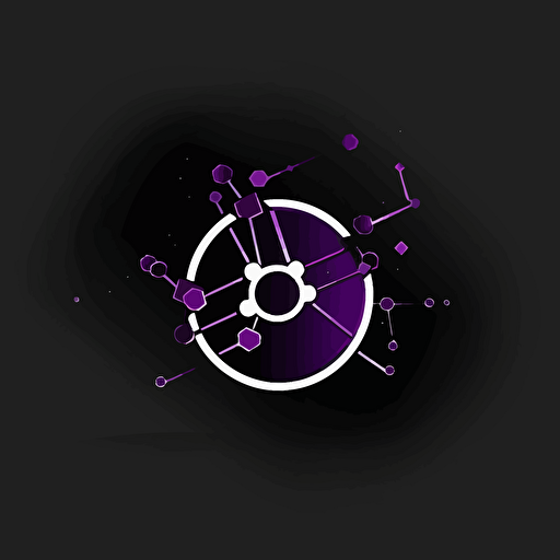 web logo, clean, vector, illustrator, technology, coding, programming, cloud infrastructure, dark purple, black, Based on "NK"