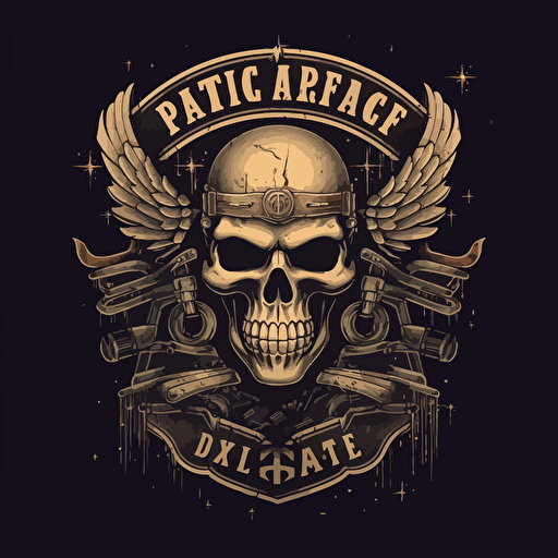 vector design of motorcycle parts shop logo