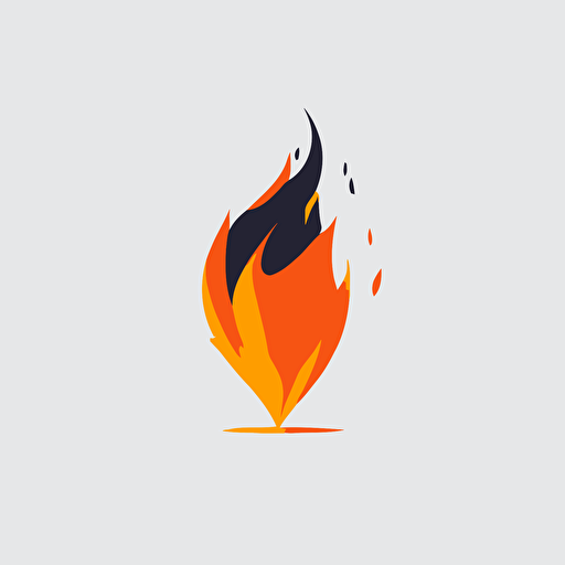 Minimal flat logo, basic form of wildfire, very simple clean design,very basic shape, , vector, 2d, flat,technology, called gymfire , gymshark style