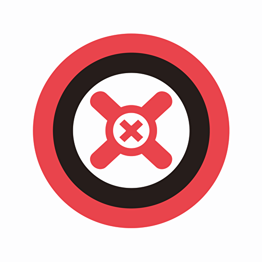 Insignia, North Korea School of Nuclear Science, no lettering, no image noise, white background, flat vector illustration,