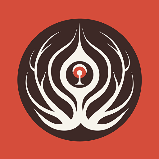 a simple vector logo of a human womb