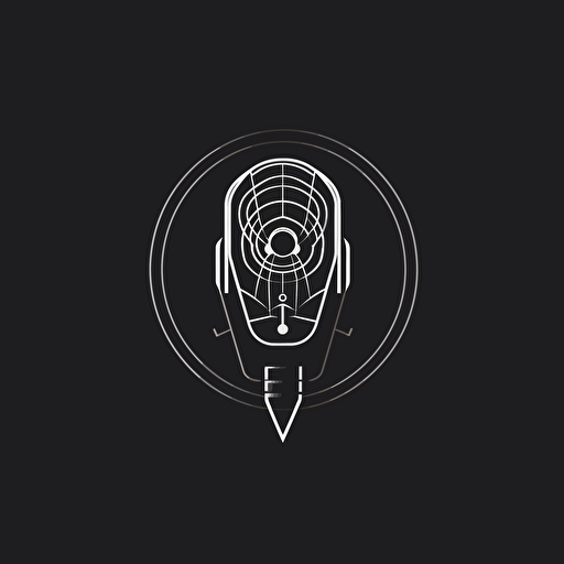 a vector logo for podcast, minimalistic style, classy