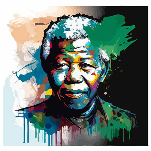 Modern art style graffiti Johanessburg Nelson Mandela vector image