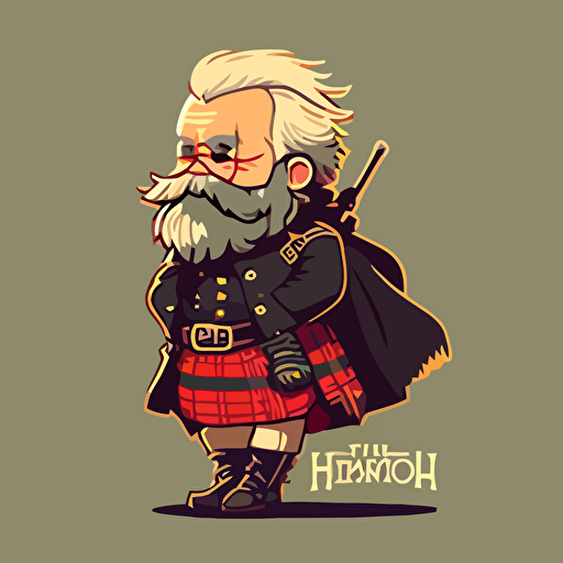 the scottish highland in the style of Hayao Miyazaki svg vector illustartion anime style