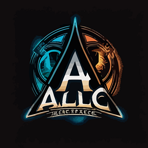 Logo with three letters alc for a gamer must be a vector image