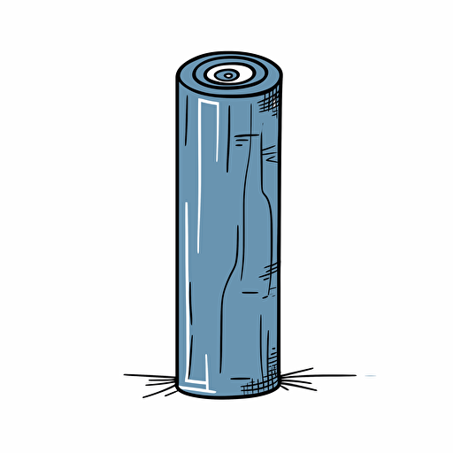 a battery that is 20% full, vector line drawing, majority blue,