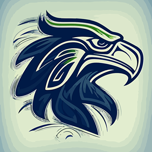 Seattle Seahawks, NFL, Illustration, Logo, Symbolism Style, , Vector Art