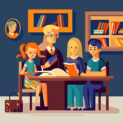 friends or family group in classes vector