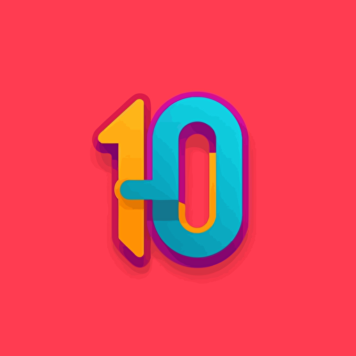 “simple logo” of number "100" “vector” “flat” “minimal”