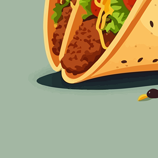 flat vector illustration of tacos