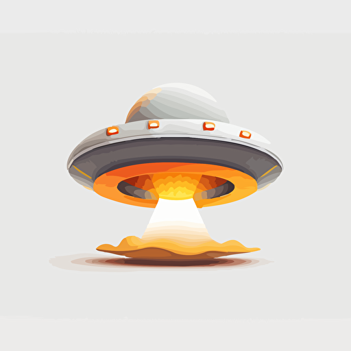 simple ufo, vector, game art, white background