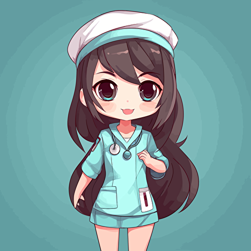 Vector illustration cute nurse