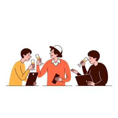 a group of people drinking 