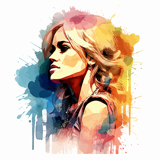 Carrie Underwood, water colour, Horror, vector
