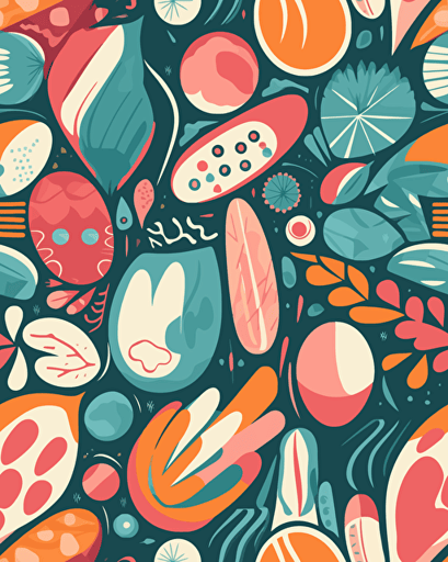 a vector art of pills, 60's inspired