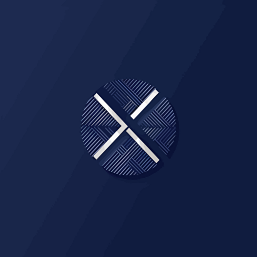 clean, minimalist, X letter mark logo, commercial buildings background, vector emblem, smooth, navy blue