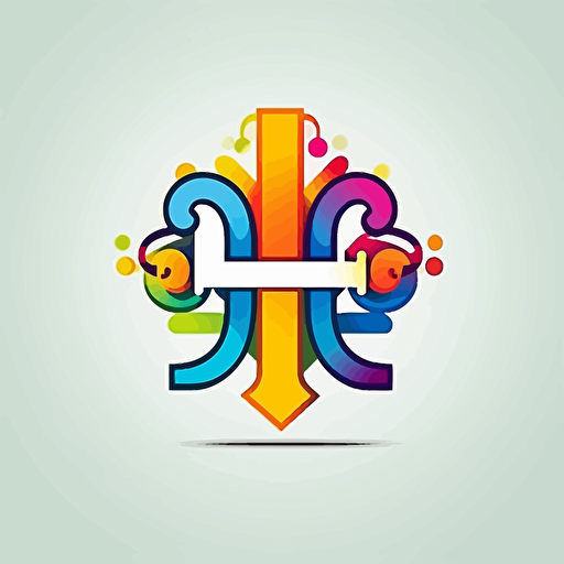 logo "HY" with the "H" in the centre. corporate, modern, colorfull, creative, vector