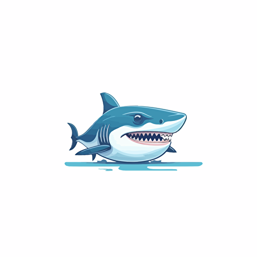 simple logo for car, shark, minimalism, vector, white bg