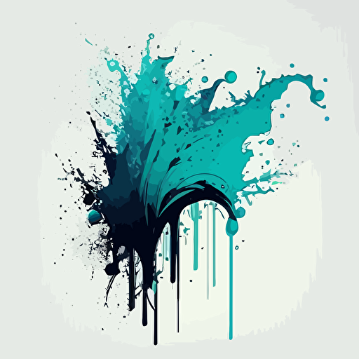simple one color water splash vector, 2d