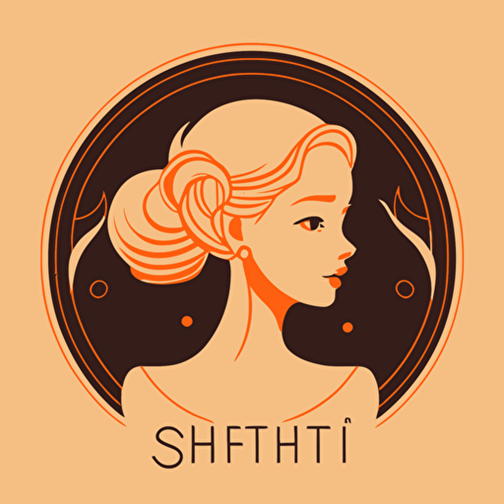 a Simple flat vector design for a new Zodiac sign named "Sylph The Enchantress. Kitschy. elegant. minimal.